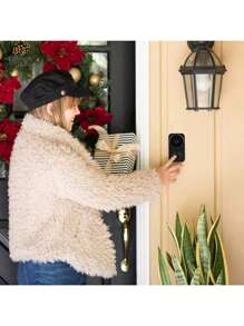 Doorbell Camera Wireless, 1080P Smart Wireless Video Doorbell Camera With Chime, 2.4GWiFi, 2-Way Audio, Night Vision, Free Cloud Storage Security Doorbell For Home Office,