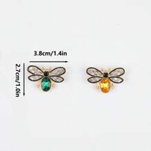 1pc Colorful Rhinestone Crystal Bee Brooch Pin, Vintage Bee Lapel Pin For Women, Retro Rhinestone Insect Brooch Jewelry Gift