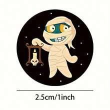 500 张万圣节贴纸 - 8 种恐怖设计（南瓜、蝙蝠、蜘蛛、女巫帽、鬼屋、蝙蝠与月亮、BOO！） - 耐用粘合剂，适用于派对装饰、礼品包装、信封 - 万圣节派对用品、节日装饰、经典主题、多线卷学校用品、返校