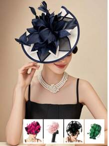European&American Vintage Green Accessories High-End Tea Party Hat, Palace Party Headpiece, Kentucky Derby Fascinator, Wedding Accessories Mini Hats Tiny Hats Mini Top Hat Mini Cap
