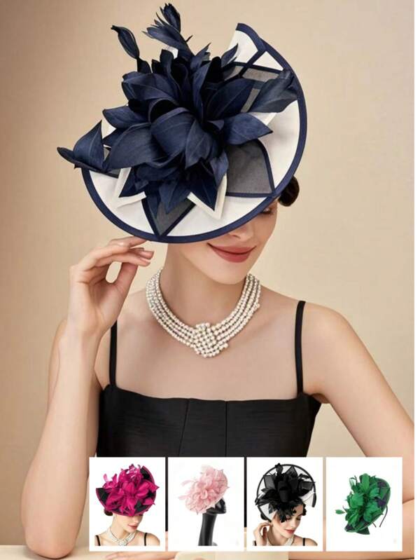European&American Vintage Green Accessories High-End Tea Party Hat, Palace Party Headpiece, Kentucky Derby Fascinator, Wedding Accessories Mini Hats Tiny Hats Mini Top Hat Mini Cap