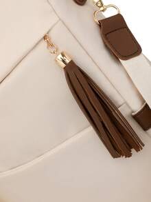 Women's Anti-Theft Tassel Nylon Backpack, Multifunctional Fashion Daily Bag, Multi-Pocket Lightweight Travel Bag, Large Capacity Minimalist Bookbag, Convenient Backpack Suitable For Students, Nurses, Teachers, Business Professionals, Travel, Commuting, Shopping, Office, Dating, Hiking, Training, Work, Birthday Gift, Holiday Gift - Multicolor - View 11