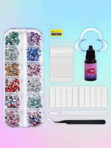 novani Kit de 12 rejillas de resina joya dental DIY con kit de joyas de moda para iniciarse en las joyas dentales