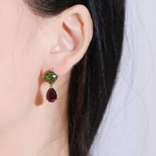 JOJELOO 1 Pair Fashion Colorful Zirconia Stud Earrings, Minimalist & Earrings Design