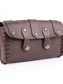 1pc Medieval Viking-Style Pouch, Perfect For LARP, Renaissance Fairs, And Halloween, Complements Renaissance Costumes - A - View 4