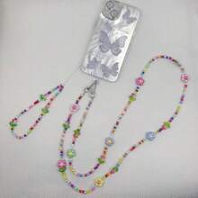 1pc Bohemian Style Summer Phone Lanyard, Colorful Tulip Flower Bead Chain Pendant Strap For Handbag/Purse Decor - Multicolor - View 16