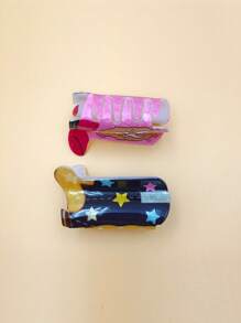 2pcs Women's Acrylic New Creative Cute Cowboy Boot Style Claw Hair Clips, Unique Western Cowboy Style Fashion Hairpin Fashion Hair Accessories Beauty Claw Clips Casual Hair Claw