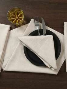 1/6/10/30pcs Set Hotel Restaurant Napkins, High-End Linen-Like Folding Napkins For Dining, Cafe - Multicolor - View 3