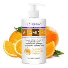 Vitamin C Body Lotion For Face, Neck, Hands And Body - Brighten Dull Skin, Reduce The Appearance Of Dark Spots, Long-Lasting Hydration, Improves Skin Texture - Suitable For All Skin Types
