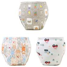 6件婴儿如厕训练裤 - 透气训练内裤，松紧腰身，柔软舒适，适合幼儿，多色可选，如厕训练，幼儿内裤，婴儿尿布裤，设计简约，面料耐用。送给男婴和女婴的最佳礼物