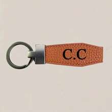 Personalized Microfiber Faux Leather Keychain With Carabiner - Customized Cast Text Car Key Chain - Unisex Fashion Accessory - Ideal Gift For Valentine's Day, Thanksgiving, Christmas, New Year