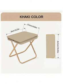 1 件便携式折叠铅笔凳，承重高达 150 公斤，适合户外野餐，小折叠凳，可用于露营和钓鱼折叠沙滩椅，露营 - 彩色 - 查看 6