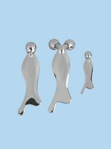 Customized 1pc Fish-Shaped 3D Metal Roller Handheld Beauty Massage Tool, Zinc Alloy Multi-Functional Beauty Instrument