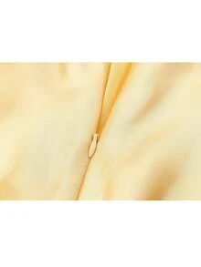 SHIBASHAN Summer Sexy Satin Slip V-Neck Long Dress For Woman Fashion Spaghetti Strap Slim Fit Backless Maxi Party Dresses - Yellow - View 11