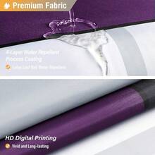 BTTN Red Fabric Shower Curtain, Modern Geometric Cloth Shower Curtain Set With Plastic Hooks, Water Repellent, Weighted Hem, Abstract Decorative Polyester Shower Curtains For Bathroom, 72 X 72 - Purple - View 3