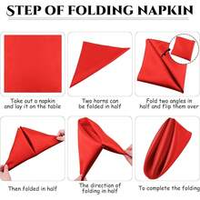 New-2025  12 Piec Independence Day Satin Napkins Soft Dinner Napkins Square Weddings Table Napkins 17 X 17 Inch For Fourth Of July Party Rtaurant Weddings Dinner Dration (Blue, White, Red) - Xanh Trắng Đỏ 17 x 17 inch - Xem 3