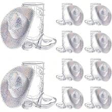 20 Pcs 1 Oz Silver Mini Cowboy Boot Shot Glasses Mini Cowgirl Hat Tiny Space Cowboy Hat Boot Shot For Dollhouse Decor Silver - 1oz - View 1