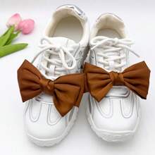 2pcs Set Minimalist Big Bow Shoe Clips, Detachable Shoe Buckle Decor, Bridal Wedding Party High Heel Shoe Clips