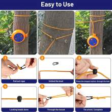 1 pièce Corde à linge portable rétractable pour extérieur, camping, hôtel, anti-dérapant, résistant au vent, accessoire de séchage de linge 10m