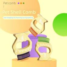 Shell Comb Cat Comb Pet De-Fluffing Comb Cat Dog Cleaning Massage Comb
