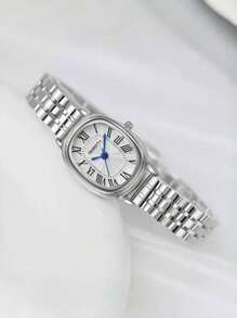 1 pièce Montre à quartz élégante pour femme avec affichage d'échelle romaine délicat et polyvalent, pour le port quotidien