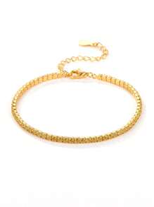 1 Peça Conjunto de Joias Pulseira de Prata 925 com Fileira de Diamantes, Hipoalergênico, Definido com Zircônia Artificial, Pulseira Colorida e da Moda, Adequada para Mulheres Usarem em Festas
