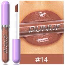 DUNUF 1 Pcs Long-Lasting Lip Gloss Set Waterproof Lipstick Non-Fading Non-Stick Cup Beginner Friendly Perfect Christmas Gift Beautifully Wrapped - 彩色 - 查看 13