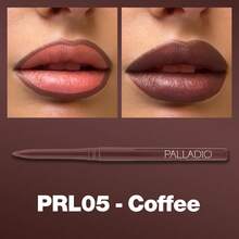 Palladio, Retractable Waterproof Lip Liner High Pigmented And Creamy Color Slim Twist Up Smudge Proof Formula With Long Lasting All Day Wear No Sharpener Required, Plum - Coffee - View 2