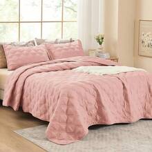 Size Quilt Bedding Set Teal - Full Lightweight Comforter Bedspreads & Coverlets Turquoise - Bedding Cover Bed Decor All Season - 3 Pieces (1 Quilt, 2 Pillowcases) - 09 - 腮紅 - 查看 2