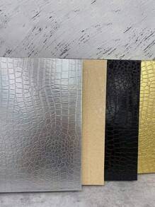 1pc Nail Color Card Display Book, Crocodile Pattern Color Card Book, PU Color Card Book, Nail Gel Display Book, Built-In Color Card Book.