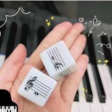 2 件套音乐谱号和音符骰子，有趣的符号学习工具，有助于学习音乐理论 - 五線譜骰子2個裝 - 查看 4