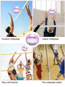 1pc Super Soft Official Size 5 Volleyball, Suitable For Outdoor/Indoor/Pool/Gym Training, High-Quality Volleyball Equipment, Durable & Stable, Waterproof For Beach Games & Training