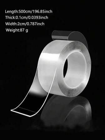 5 M Long 1-Pack Strong Non-Marking Double-Sided Adhesive Multi-Scene Use Can Be Cut