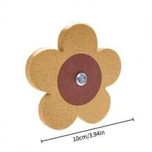 Parrot Chewing Toy, Soft Wood Teether, Rotating Entertainment Toy With Peony Pattern - Multicolor - View 4