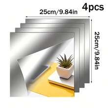 4/8/12pcs/Set 3D Acrylic Mirror Wall Sticker, Classic Square Room Decorating Sticker For Home, 20cm/25cm/30cm Size, 1MM Thickness,Square Combination Wall Stickers, Removable Self-Adhesive Mirror Decals, DIY Decorative Three-Dimensional Hanging Mirrors, Suitable For Home, Gym And Corridor Decoration Room Decor Wall Decor Personalised Stickers Wall Mirror Mirror For Room Home Decor Bathroom Decor Living Room Decor - 1mm - View 21