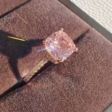 1 pieza Anillo de moda para mujer, estilo dulce y elegante, anillo de aleación con circonita incrustada, adecuado para el Día de San Valentín, vacaciones, ir al trabajo, citas, fiestas, bodas, compromisos, como regalo para esposa, novia, madre, aniversario, Año Nuevo, apto para todas las estaciones