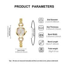 LIANDU LIANDU 1 New Fashion Golden Bracelet Women's Watch, Ornate,Vintage Luxury, Fashion Simple, Elegant Light Luxury, Elegant Hundred Women's Quartz Watch Suitable For Daily Wear And Best Holiday Gifts