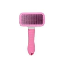 1pc Pet Grooming Brush, Cat And Dog Universal Cleaning Comb, Pet Brush, Pet Comb, Hair Cleaning Comb, One Click Hair Removal Comb, Cat Hair Removal Comb Silicone Dog Comb With Easy To Clean Button, Pet Massage Comb For Effective Knotting And Hair Removal, Ergonomic Handle Suitable For Dogs