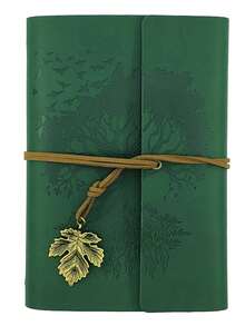 A5 Blank Page Vintage Leather Journal Notebook, Refillable Writing Diary, Travel Diary, Art Sketchbook, Gift For Women, Men, Teenage Girls And Boys, 160 Pages,School Supplies,Back To School - Multicolor - View 15