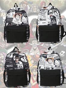 Street Printed Student Schoolbag Casual Junior High School Cool Boy Animation Backpack Large Capacity Backpack Without Pendants - Multicolor - View 1