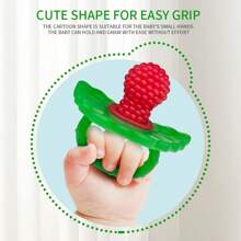 1 pezzo Gel per dentizione del bambino in silicone con cartone animato, morso anti-morso per bambini, barretta da masticare per denti, stabilizzatore per denti, ciuccio, mordere divertente