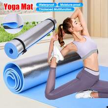 Waterproof Yoga Mat Moisture-Proof Yoga Mat Portable Aluminum Membrane Exercise Mat Multifunction For Camping Picnic - Blue - View 4