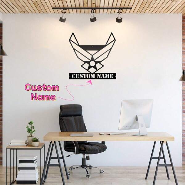 1PC Personalized Officer Metal Wall Art Sign, Wall-Mounted Hanging For Soldier, Custom Name Gift For Soldier, School Supplies,Back To School