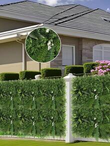 1/6 件人造黄杨草篱笆草墙，杜鹃花叶，人造花，人造植物，米兰花，黄杨木，PE 材料，花园装饰，学校宿舍办公室装饰，户外派对活动节日生日派对装饰，家庭入口酒店餐厅客厅卧室婚宴厨房花园装饰，四季装饰 - 綠色 - 查看 3