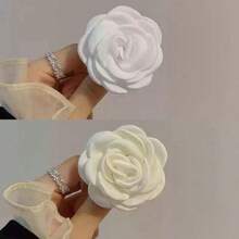 Broche de flor de camelia elegante, accesorio de broche floral de diseño elegante para vestidos, bolsos, encanto, camisas, chaquetas, joyería, Navidad, Halloween