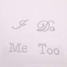 1 件亚克力水钻 I DO 字母装饰水钻贴纸，婚礼配饰情侣鞋贴纸