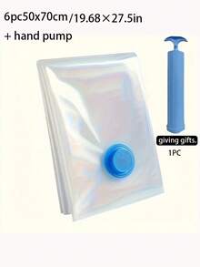 Túi lưu trữ nén chân không dày, thích hợp cho quần áo, chăn, áo khoác lông vũ, túi lưu trữ chống ẩm chống mối mọt đóng gói chân không, dụng cụ sắp xếp khi đi du lịch - Trong sáng - Xem 9