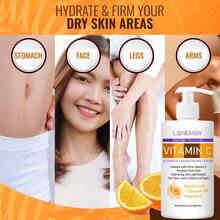 Vitamin C Body Lotion For Face, Neck, Hands And Body - Brighten Dull Skin, Reduce The Appearance Of Dark Spots, Long-Lasting Hydration, Improves Skin Texture - Suitable For All Skin Types