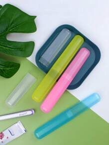 1/4 pièces Étui à brosse à dents anti-poussière pratique pour les voyages - Boîtier en plastique portable pour ranger les têtes de brosse à dents pour un usage quotidien et pendant les voyages - Disponible en différentes couleurs