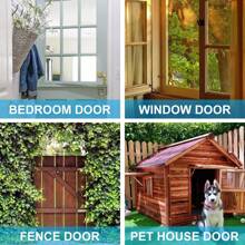 4" Slide Door Bolt Lock, Stainless Steel Burglar-Proof Door Latch, Wooden Door Lock Hasp, Thickened Double-Direction Door Latch Lock Set With Padlock Suitable For Wooden Doors And Windows, Ensuring Privacy And Security